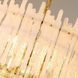 Krystall Rund Korall Taklampe Pendellampe