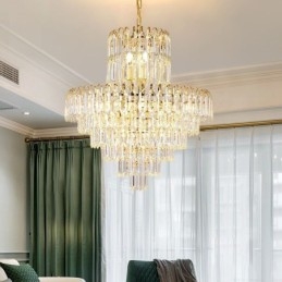 Elegant Pendellampe Krystallrund Taklampe