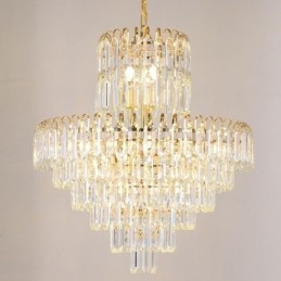 Elegant Pendellampe Krystallrund Taklampe