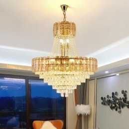 Moderne Krystall Pendellampe Rund Taklampe