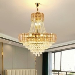 Moderne Krystall Pendellampe Rund Taklampe