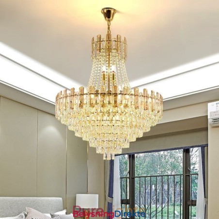 Moderne Krystall Pendellampe Rund Taklampe