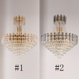 Moderne Krystall Pendellampe Rund Taklampe