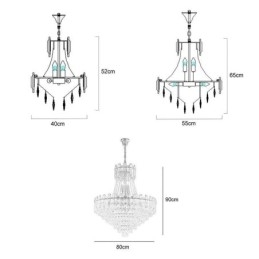 Moderne Krystall Pendellampe Rund Taklampe