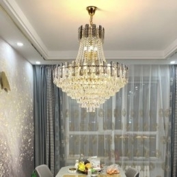 Moderne Krystall Pendellampe Rund Taklampe
