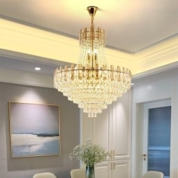 Moderne Krystall Pendellampe Rund Taklampe