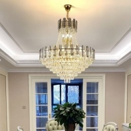 Moderne Krystall Pendellampe Rund Taklampe