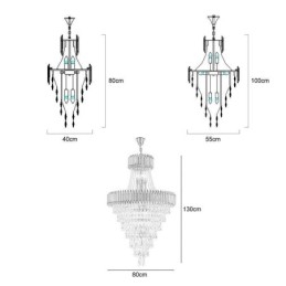 Moderne Krystall Pendellampe Konisk Taklampe