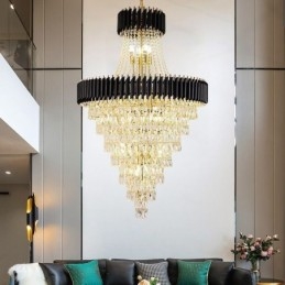 Moderne Krystall Pendellampe Konisk Taklampe