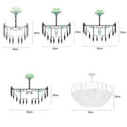 Moderne Pendellampe Krystall Rund Hengende Taklampe