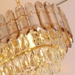 Moderne Krystall Pendellampe Luksuriøs Oval Taklampe
