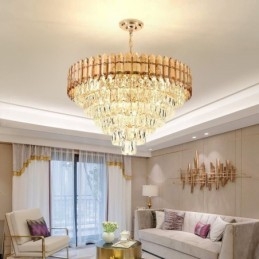 Moderne Krystall Pendellampe I Takbelysning