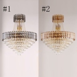 Moderne Gullkrystall Pendellampe Hengende Lampe
