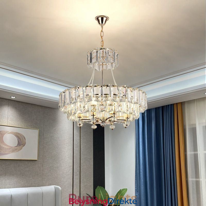 Hvit Krystall Pendellampe Moderne Taklamper Hengende Lamper