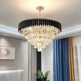 Luksuriøs Krystall Pendellampe Taklampe 6 9 12 Lys