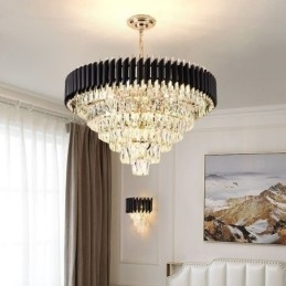 Luksuriøs Krystall Pendellampe Taklampe 6 9 12 Lys