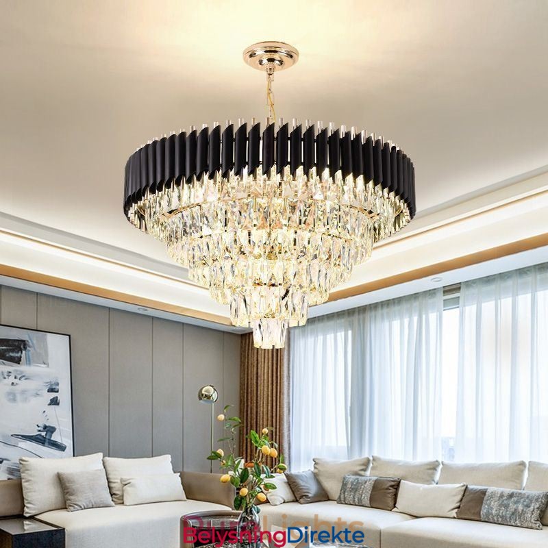 Luksuriøs Krystall Pendellampe Taklampe 6 9 12 Lys