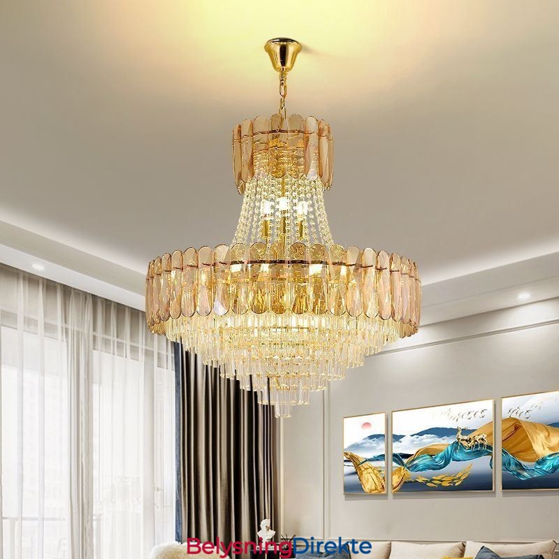 Europeisk Krystall Pendellampe Moderne Taklampe