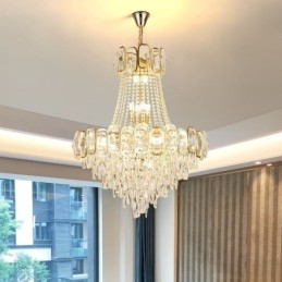 Moderne Krystall Pendellampe Rund Taklampe