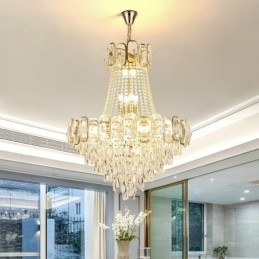 Moderne Krystall Pendellampe Rund Taklampe