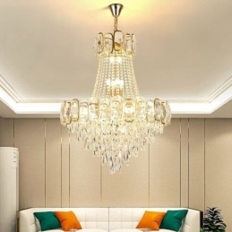 Moderne Krystall Pendellampe Rund Taklampe