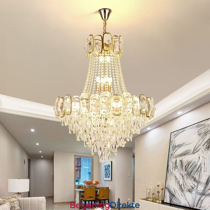 Moderne Krystall Pendellampe Rund Taklampe