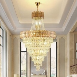 Konisk Krystall Pendellampe Elegant Hengelampe