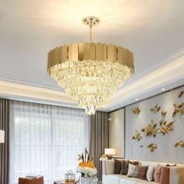 Moderne Elegant Krystall Pendellampe Konisk Taklampe