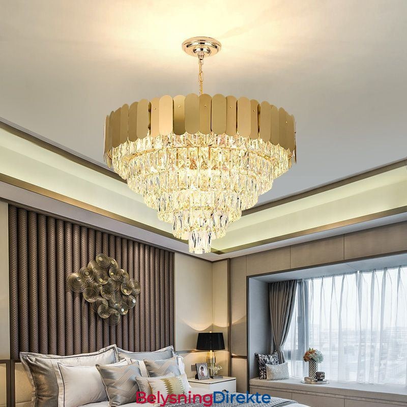 Moderne Elegant Krystall Pendellampe Konisk Taklampe