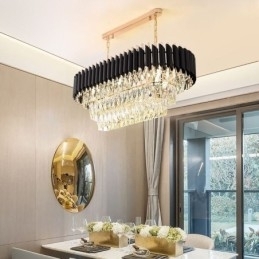 Krystall Pendellampe Oval Taklampe