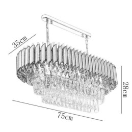 Krystall Pendellampe Oval Taklampe