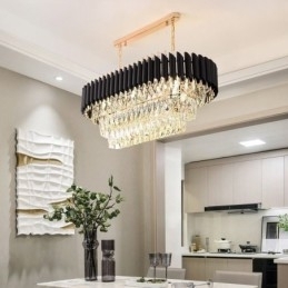 Krystall Pendellampe Oval Taklampe