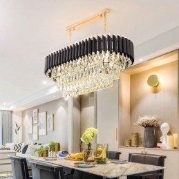 Krystall Pendellampe Oval Taklampe