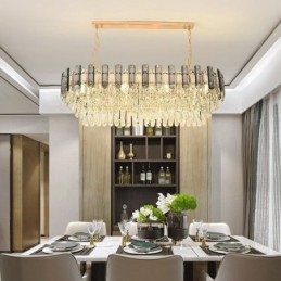Moderne Krystall Pendellampe Oval Taklampe