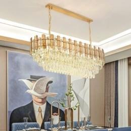 Moderne Krystall Pendellampe Oval Taklampe