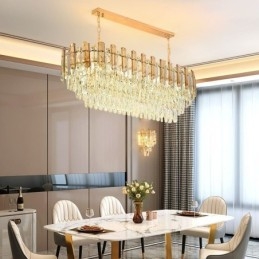 Moderne Krystall Pendellampe Oval Taklampe