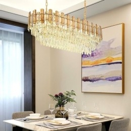 Moderne Krystall Pendellampe Oval Taklampe