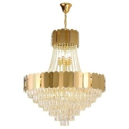 Moderne Krystallgull K9 Hengende Taklampe