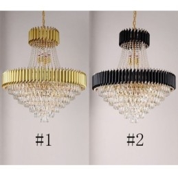 Moderne Krystall Pendelbelysning Rund Taklampe Hengende Lys