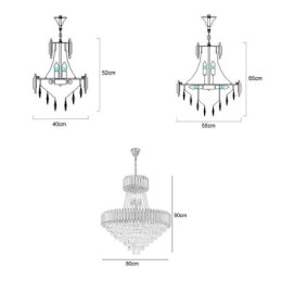 Moderne Krystall Pendelbelysning Rund Taklampe Hengende Lys