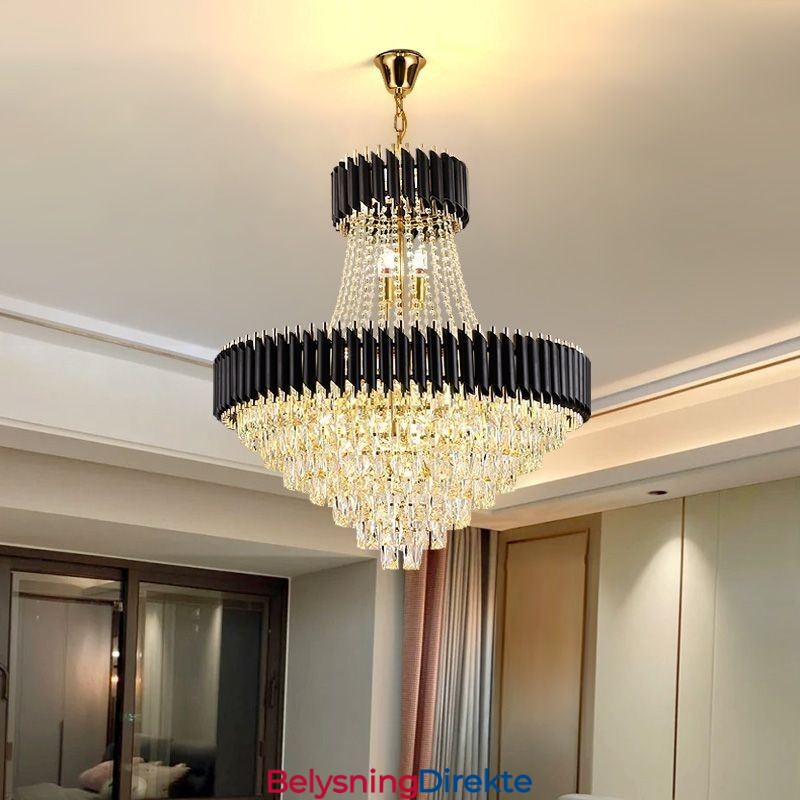 Moderne Krystall Pendelbelysning Rund Taklampe Hengende Lys