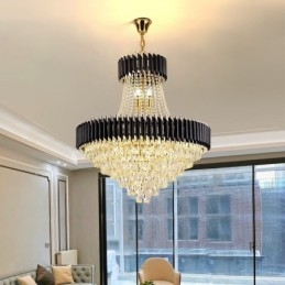 Moderne Krystall Pendelbelysning Rund Taklampe Hengende Lys