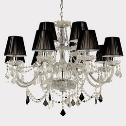Elegant Krystalllysekrone Med 12 Lys