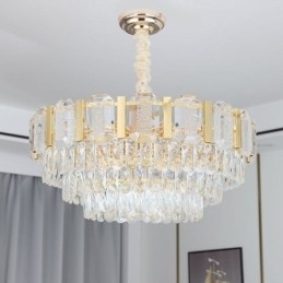 Krystall Pendellampe Rund Taklampe