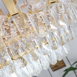 Krystall Pendellampe Rund Taklampe