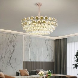 Moderne Krystall Pendellampe I Takbelysning