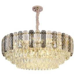 Europeisk Pendellampe Krystallrund Taklampe