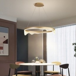 Nordisk Aluminiums Pendellampe Golden Wave Ripple Hengelampe