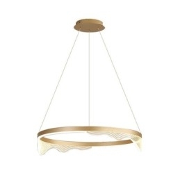 Nordisk Aluminiums Pendellampe Golden Wave Ripple Hengelampe