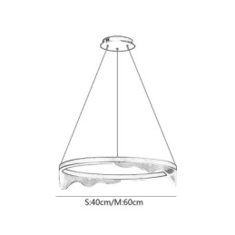 Nordisk Aluminiums Pendellampe Golden Wave Ripple Hengelampe